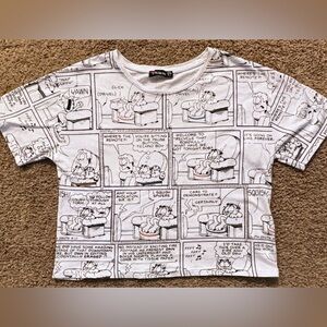 KOLON brand Garfield comic strips with rhinestones Woman M Great condition